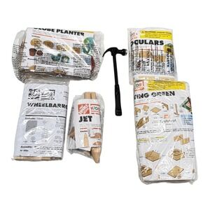 Home Depot Kids Workshop Craft Kit Lot 5 Wood Putting Green Binoculars Jet Mores